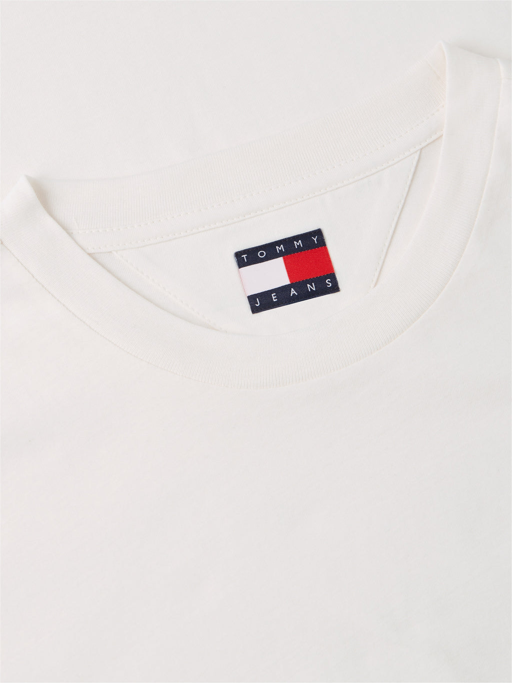 TOMMY JEANS CAMISETA LOGO PECHO 90´S MULTICOLOR SLIM FIT BLANCO ROTO