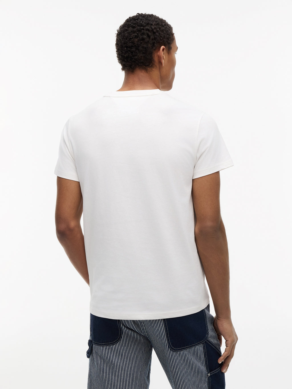 TOMMY JEANS CAMISETA LOGO PECHO 90´S MULTICOLOR SLIM FIT BLANCO ROTO
