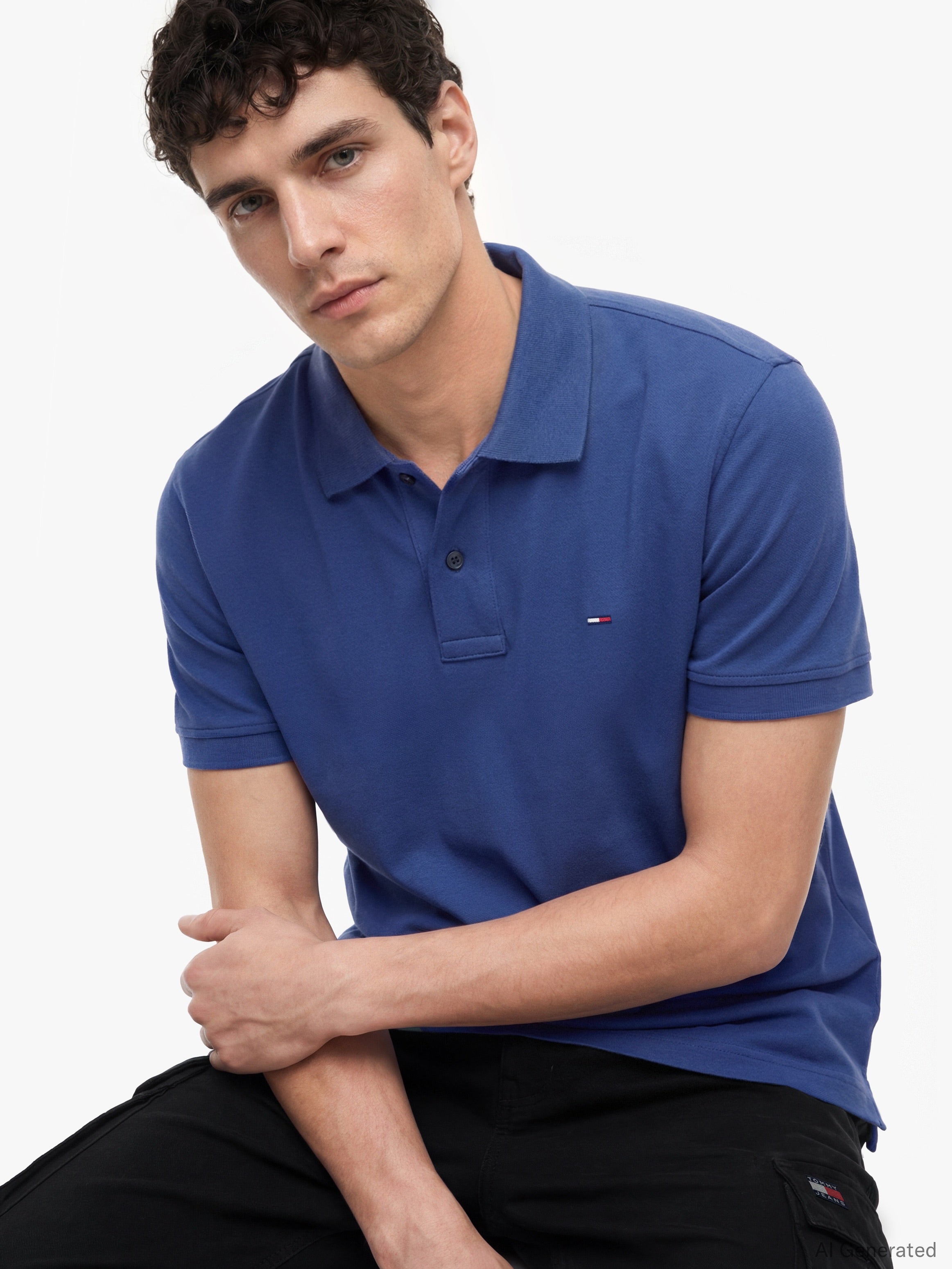 TOMMY JEANS POLO CLASSIC LOGO PEQUEÑO REGULAR FIT AZUL OSCURO