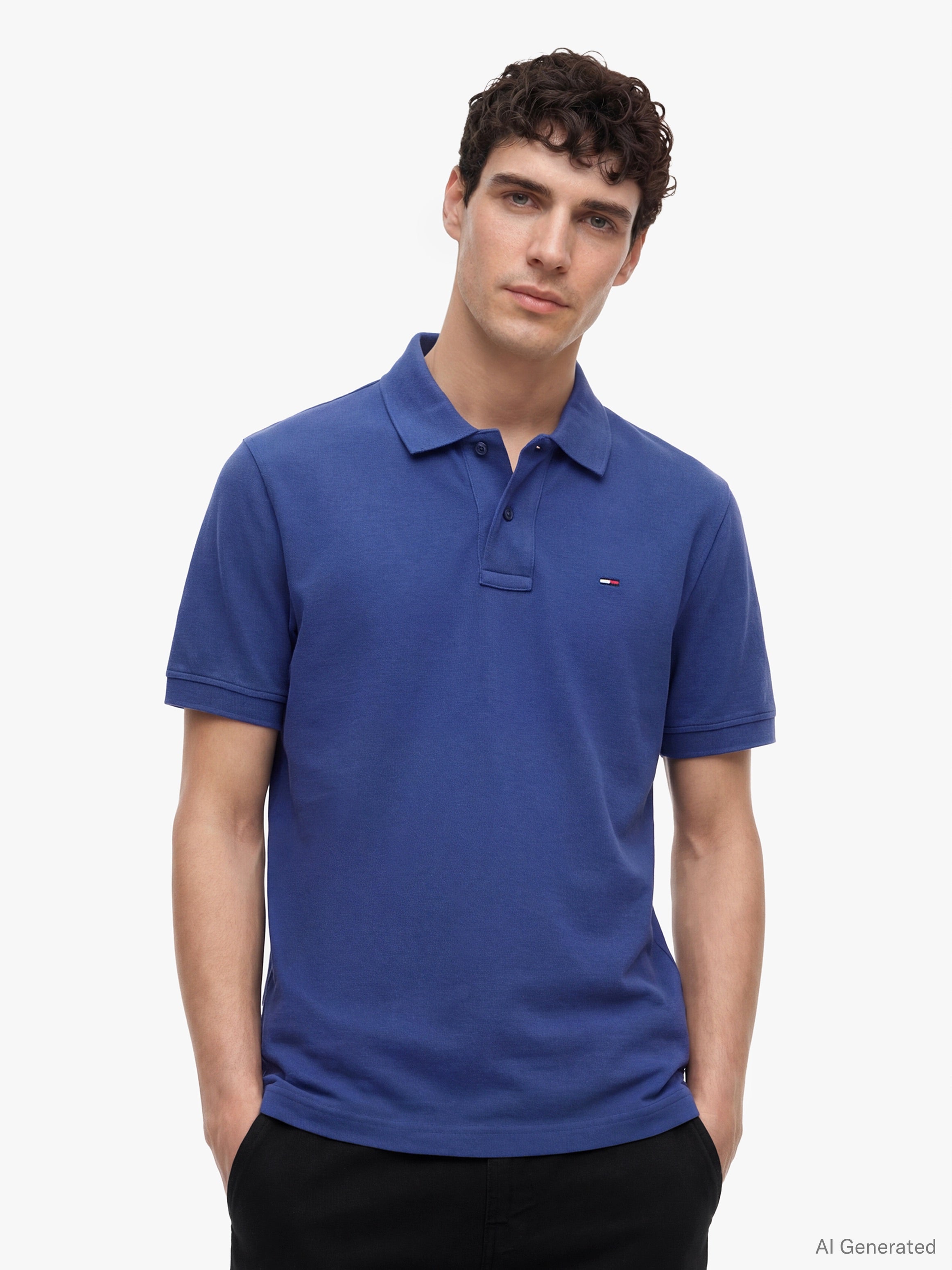 TOMMY JEANS POLO CLASSIC LOGO PEQUEÑO REGULAR FIT AZUL OSCURO