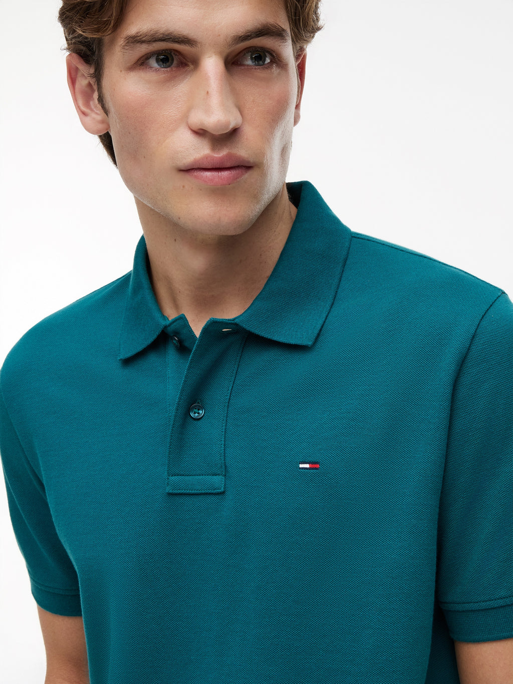 TOMMY JEANS POLO CLASSIC LOGO PEQUEÑO REGULAR FIT VERDE