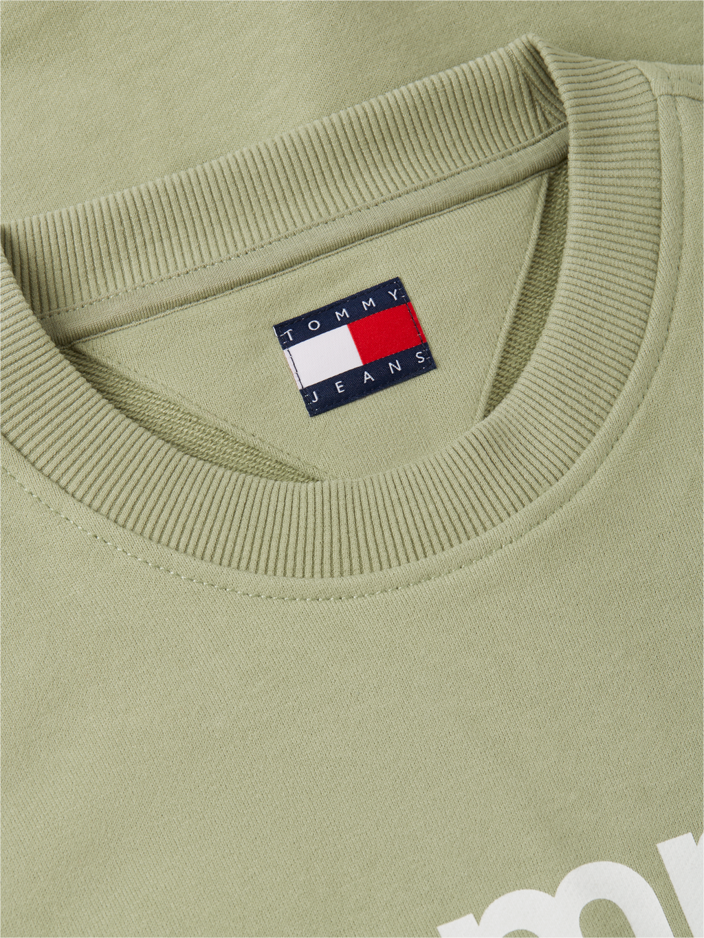 TOMMY JEANS SUDADERA FINA LOGO LETRAS PECHO REGULAR FIT VERDE