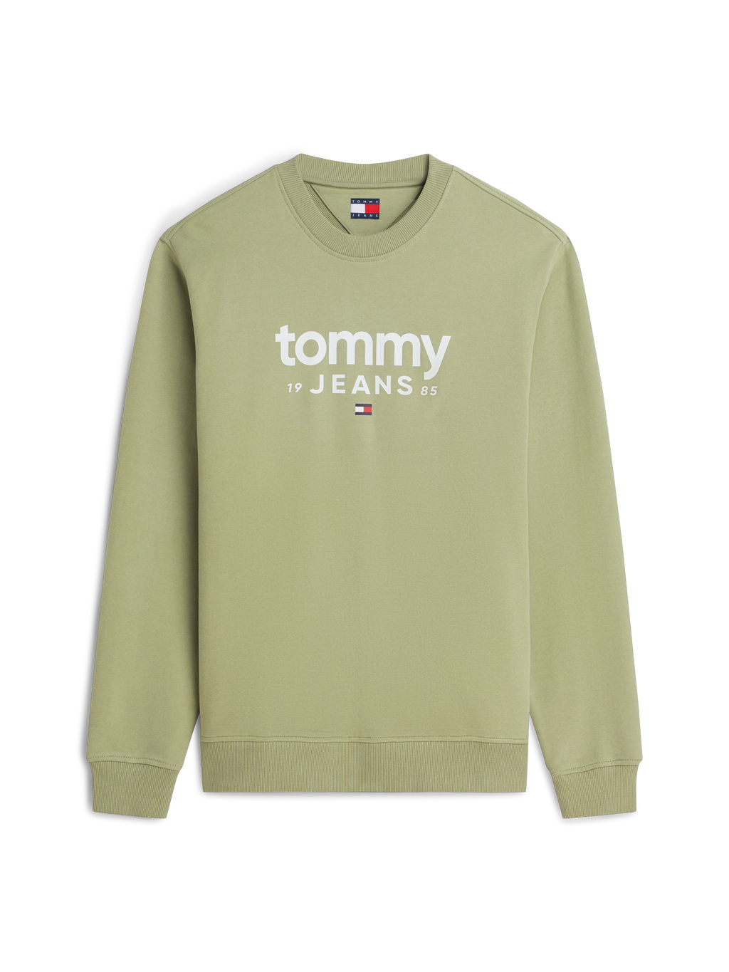 TOMMY JEANS SUDADERA FINA LOGO LETRAS PECHO REGULAR FIT VERDE