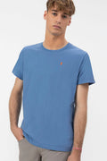 EL PULPO CAMISETA LOGO BORDADO AZUL INDIGO