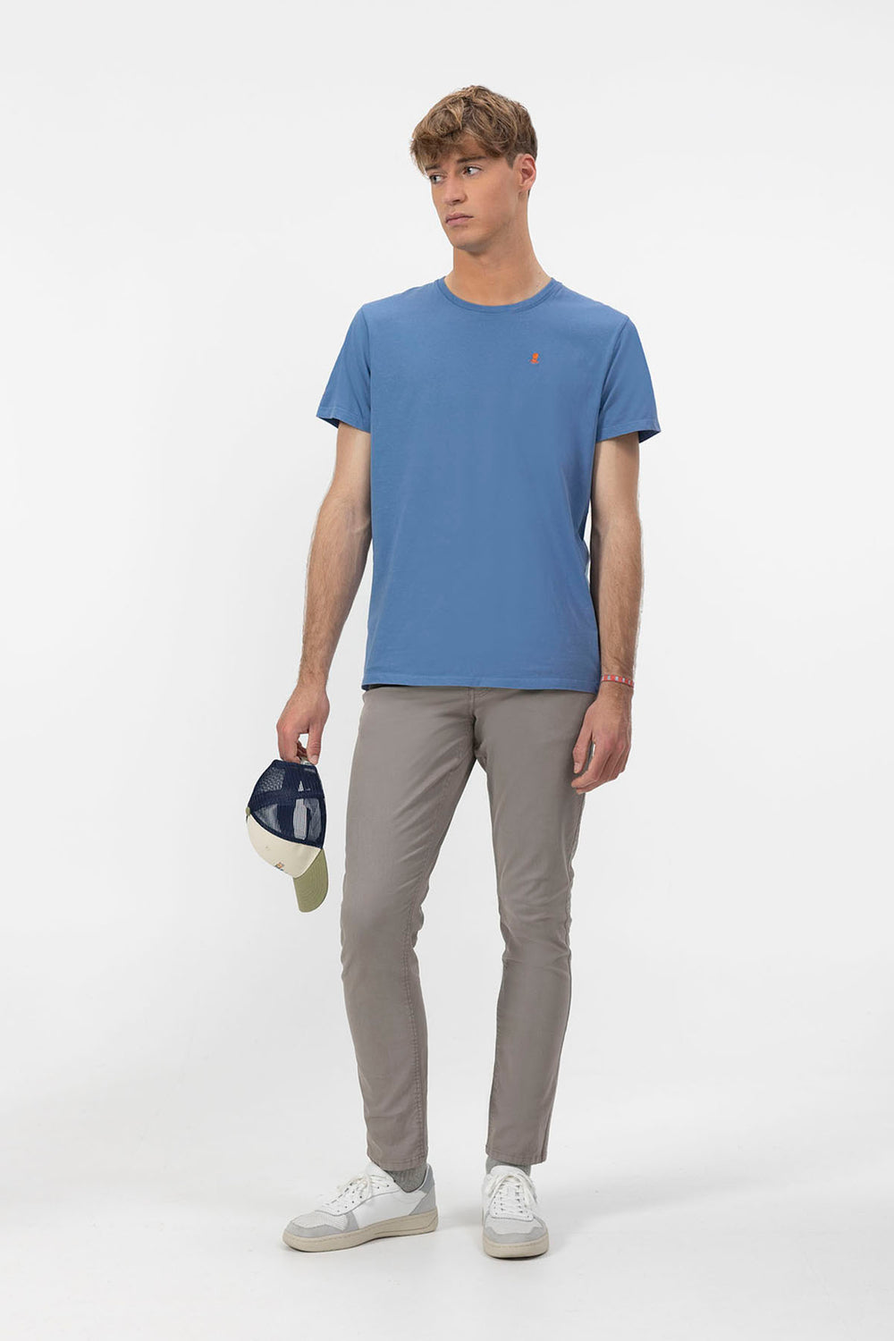 EL PULPO CAMISETA LOGO BORDADO AZUL INDIGO