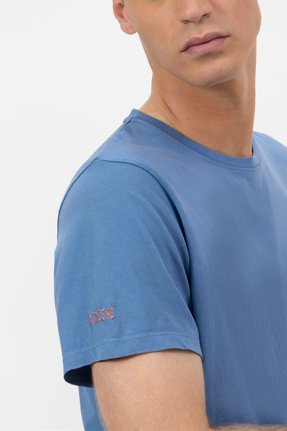 EL PULPO CAMISETA LOGO BORDADO AZUL INDIGO