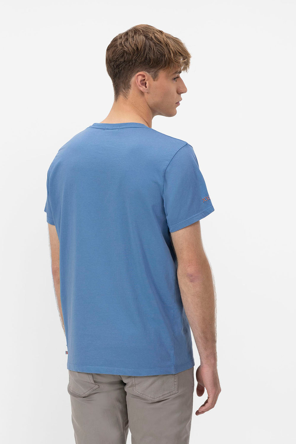 EL PULPO CAMISETA LOGO BORDADO AZUL INDIGO