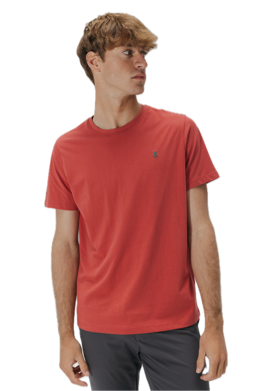 EL PULPO CAMISETA LOGO BORDADO ROJO