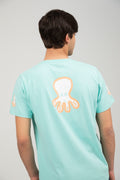 EL PULPO CAMISETA TRIPLE LOGO DESGASTADO SLIM VERDE