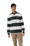 EL PULPO SUDADERA MEDIA CREMALLERA RAYAS VERDE