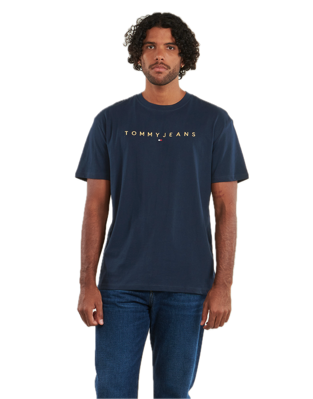 TOMMY JEANS LOGO LINEAL CAMISETA REGULAR FIT AZUL MARINO OSCURO
