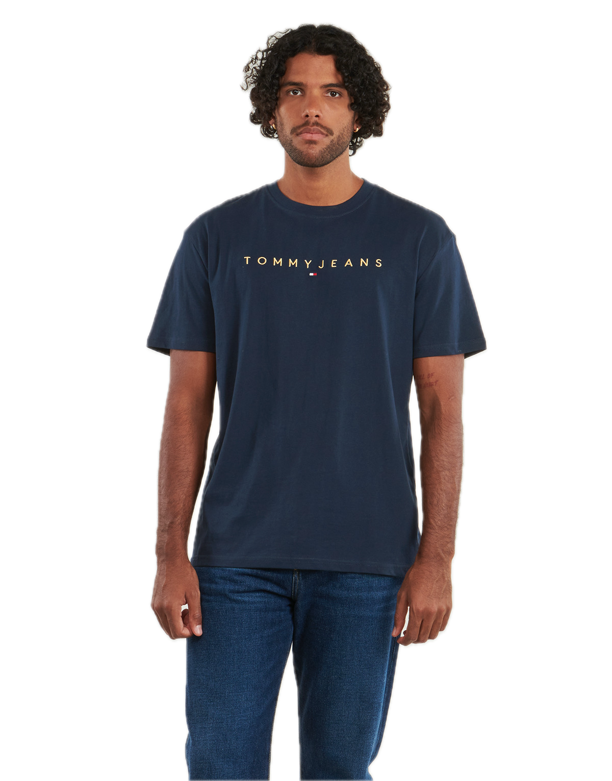 TOMMY JEANS LOGO LINEAL CAMISETA REGULAR FIT AZUL MARINO OSCURO