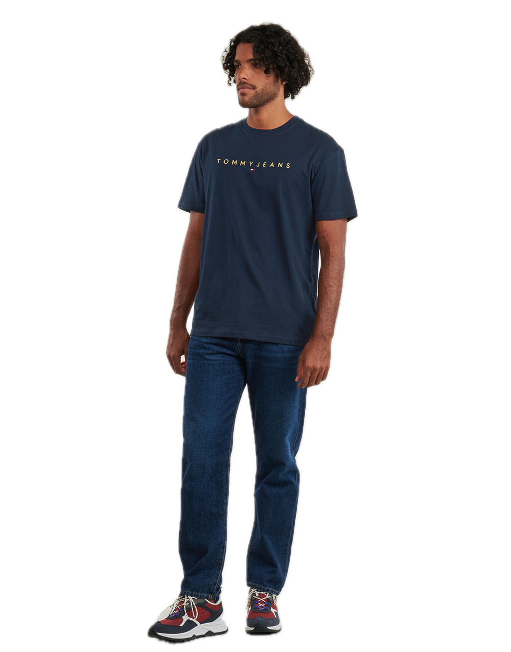 TOMMY JEANS LOGO LINEAL CAMISETA REGULAR FIT AZUL MARINO OSCURO