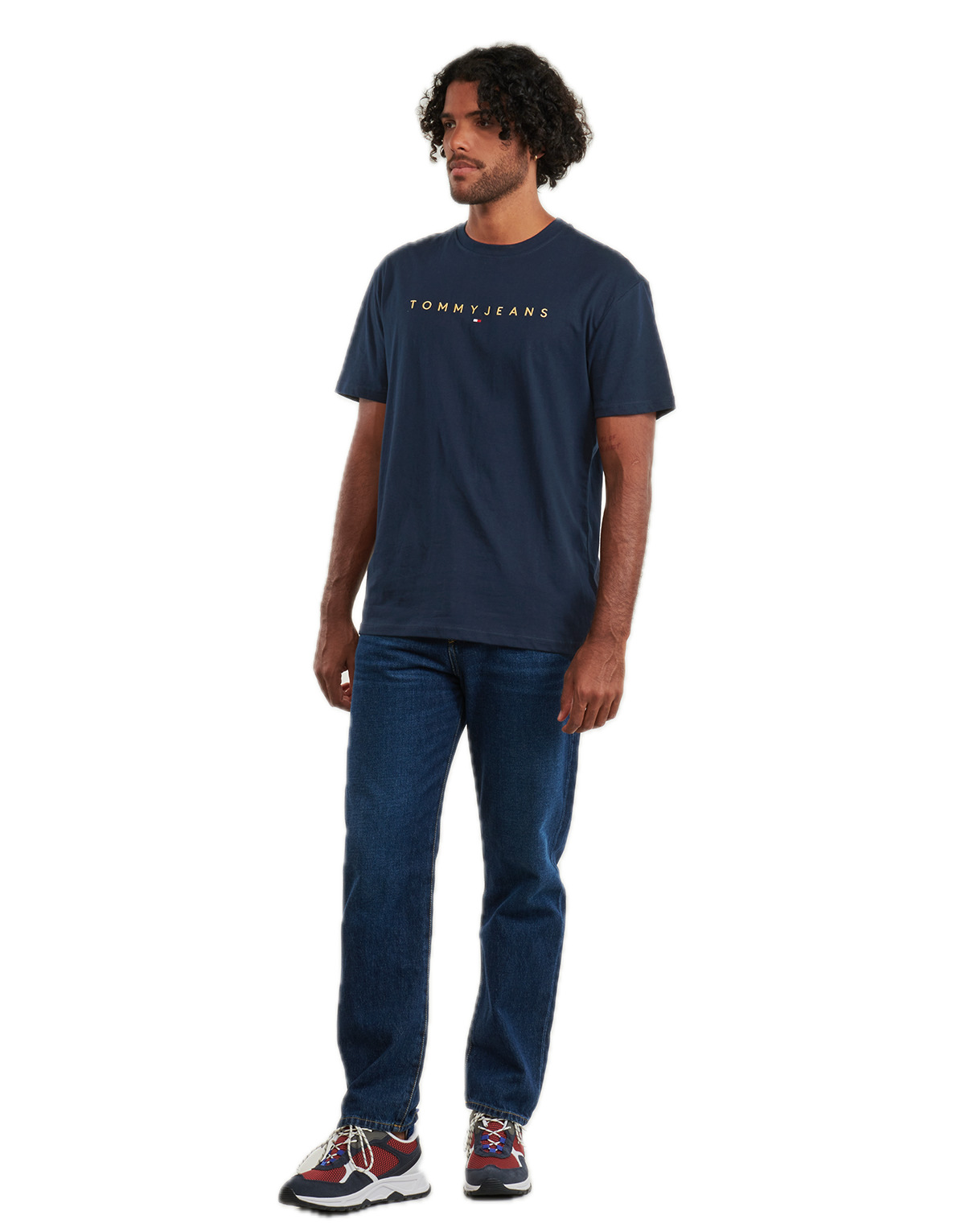 TOMMY JEANS LOGO LINEAL CAMISETA REGULAR FIT AZUL MARINO OSCURO