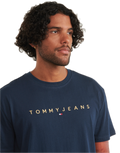 TOMMY JEANS LOGO LINEAL CAMISETA REGULAR FIT AZUL MARINO OSCURO