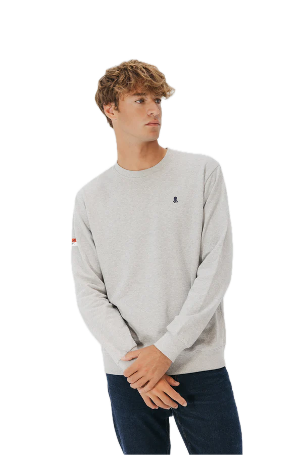 EL PULPO SUDADERA BORDADO HERITAGE GRIS