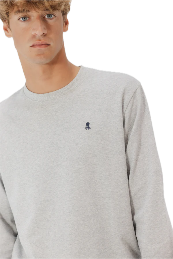 EL PULPO SUDADERA BORDADO HERITAGE GRIS