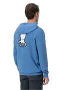 EL PULPO SUDADERA CAPUCHA LOGO TRIPLE DIBUJADO AZUL  INDIGO