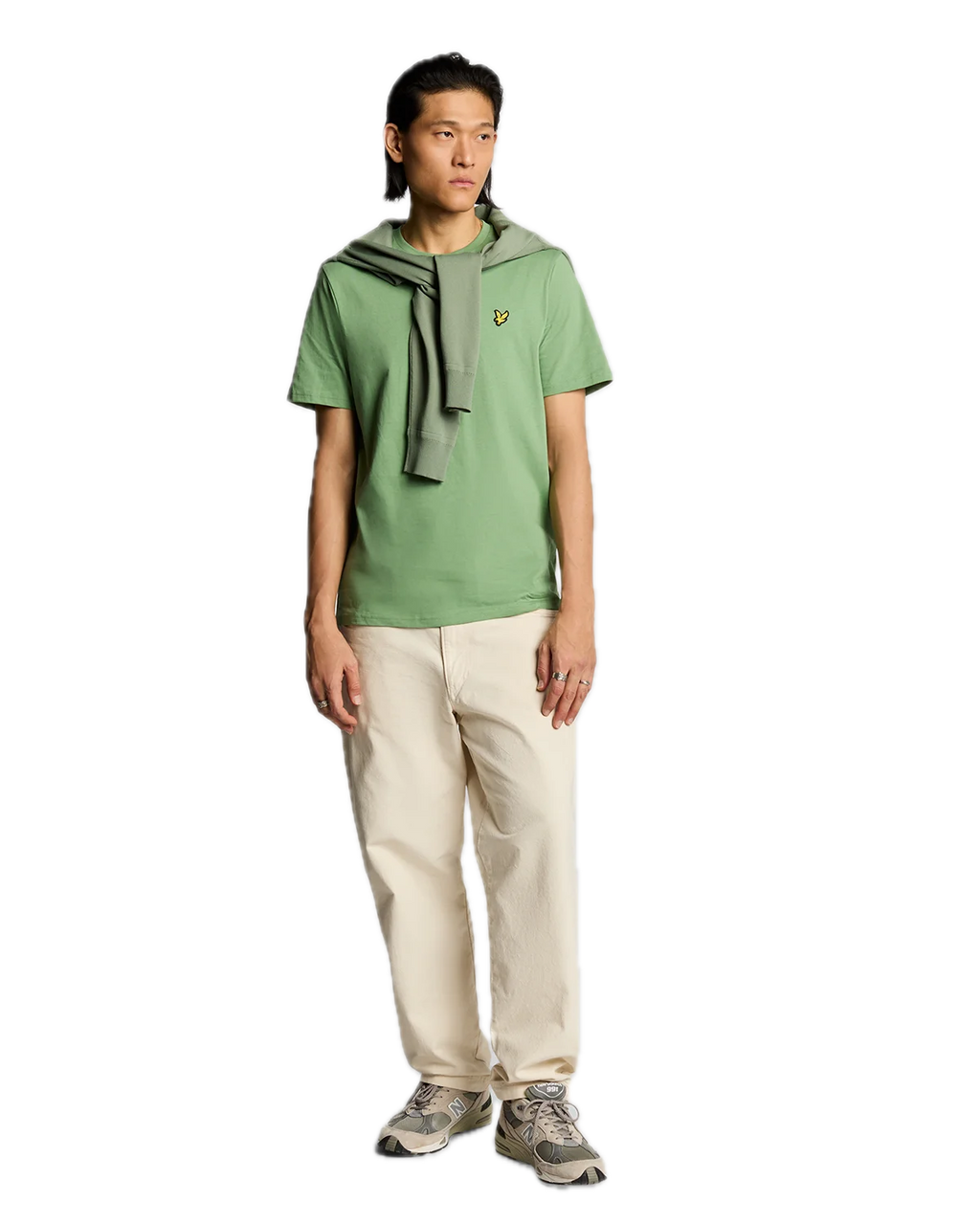 LYLE & SCOTT PLAIN CAMISETA CAMISETA REGULAR FIT VERDE AHUMADO
