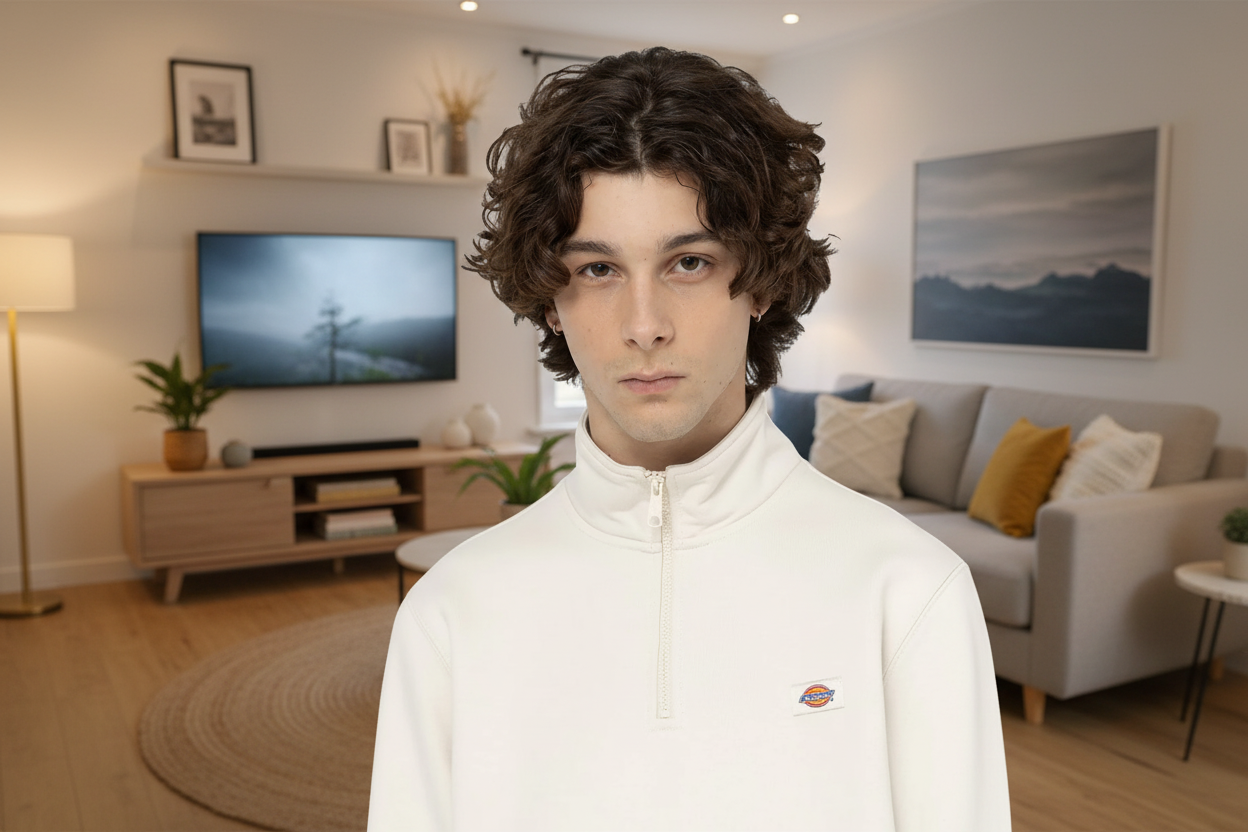 DICKIES OAKPORT SUDADERA MEDIA CREMALLERA BLANCO