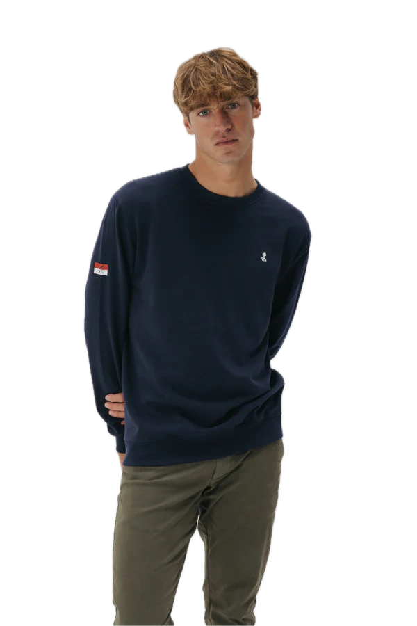 EL PULPO SUDADERA BORDADO HERITAGE AZUL