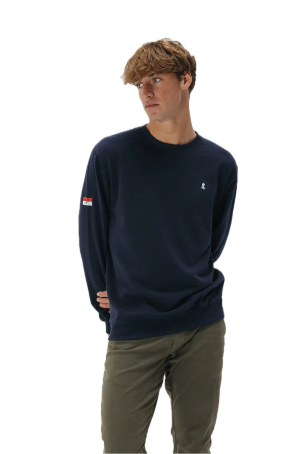 EL PULPO SUDADERA BORDADO HERITAGE AZUL