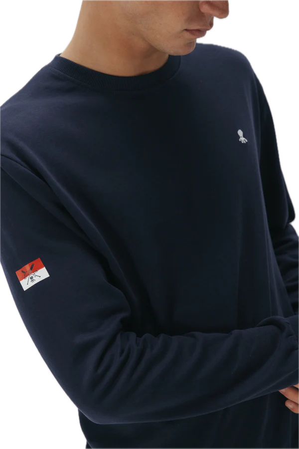 EL PULPO SUDADERA BORDADO HERITAGE AZUL