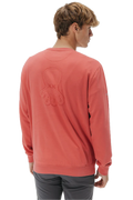 EL PULPO SUDADERA LOGO TEJIDO MELANGE ROJO DELAVE