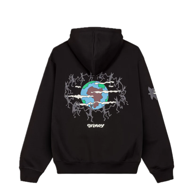 GRIMEY SUDADERA CON CAPUCHA THE PLANET REGULAR FIT NEGRA