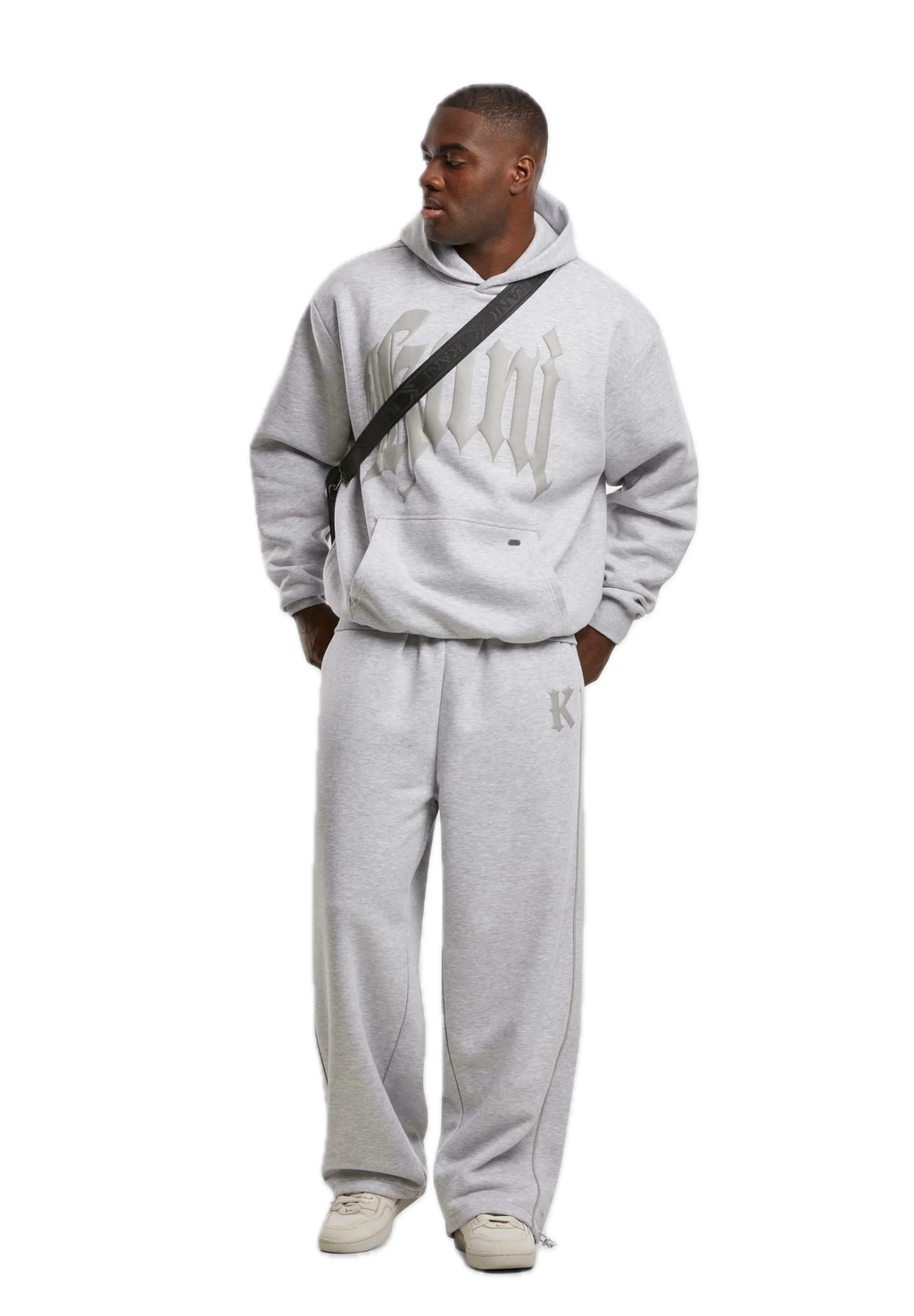 KARL KANI PUFFY OS HOODIE SUDADERA CAPUCHA OVERSIZE FIT GRIS
