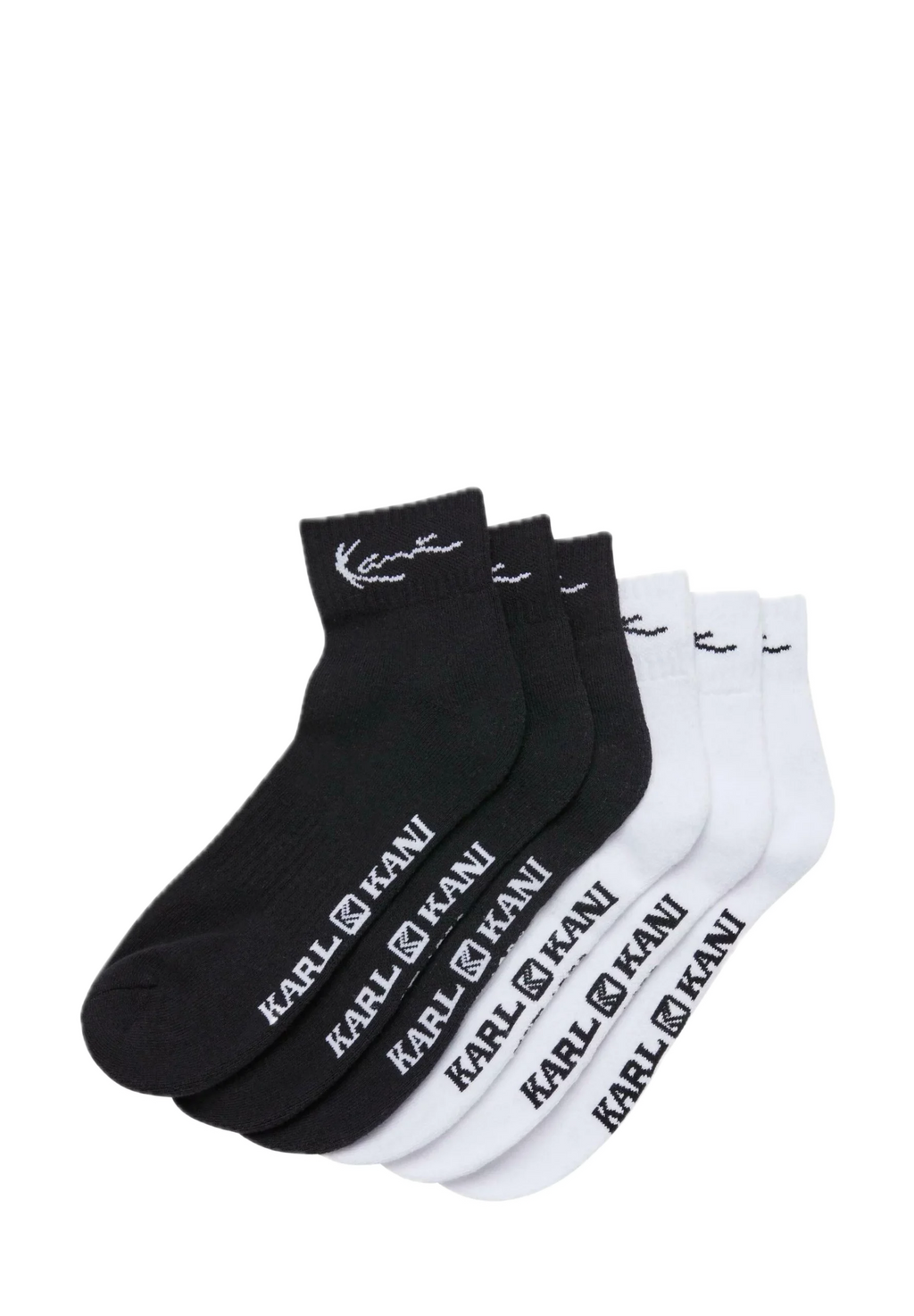 KARL KANI ANKLE SOCKS CALCETÍN PACK 6 NEGRO / BLANCO