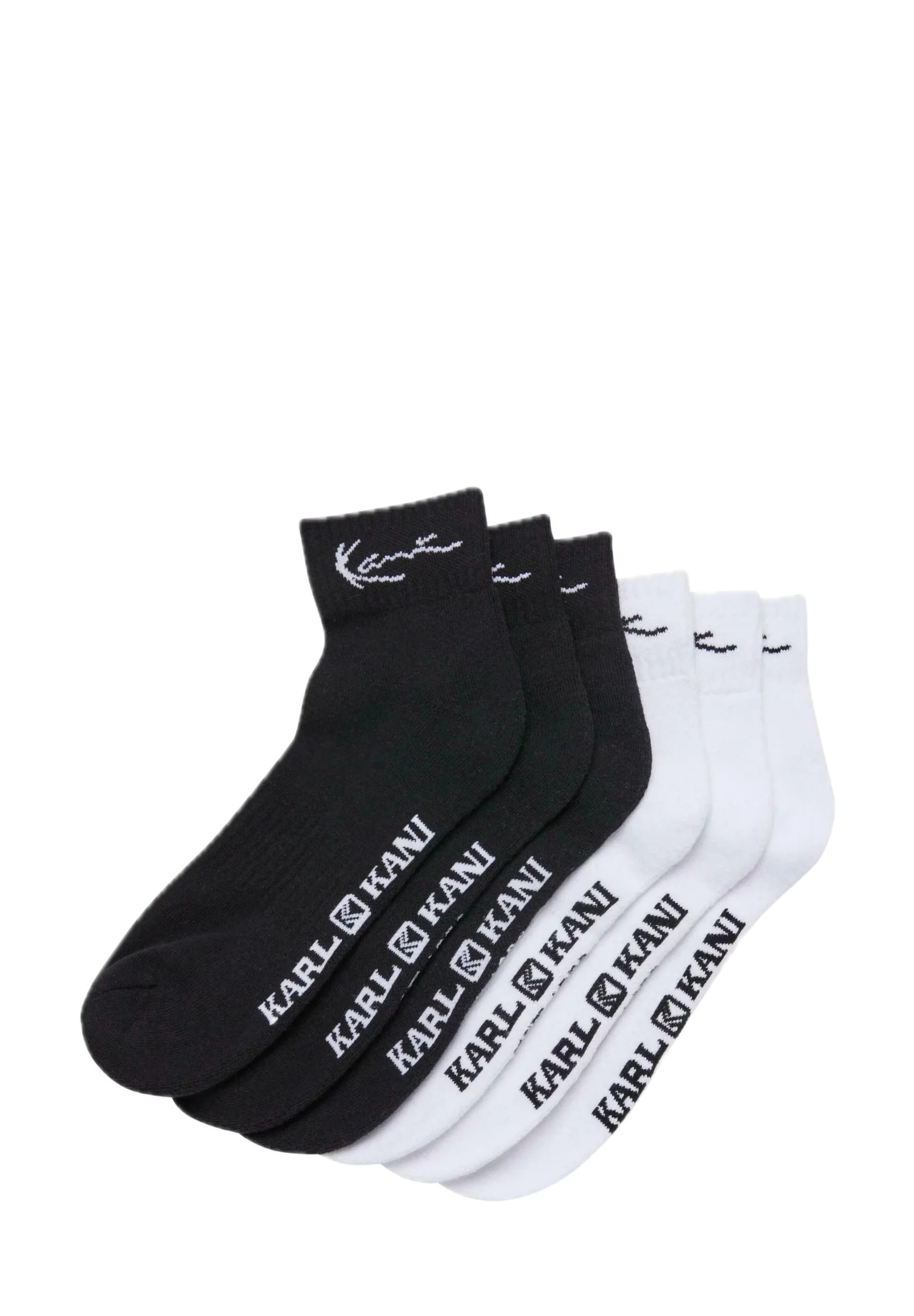 KARL KANI ANKLE SOCKS CALCETÍN PACK 6 NEGRO / BLANCO