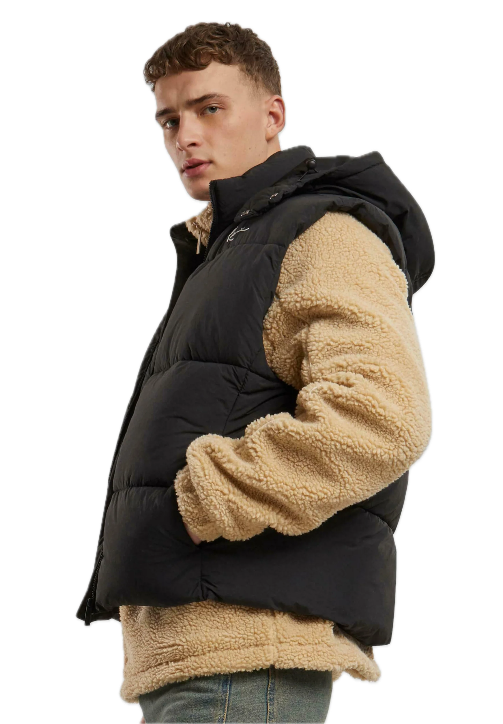 KARL KANI CHALECO PUFFER  ACOLCHADO NEGRO