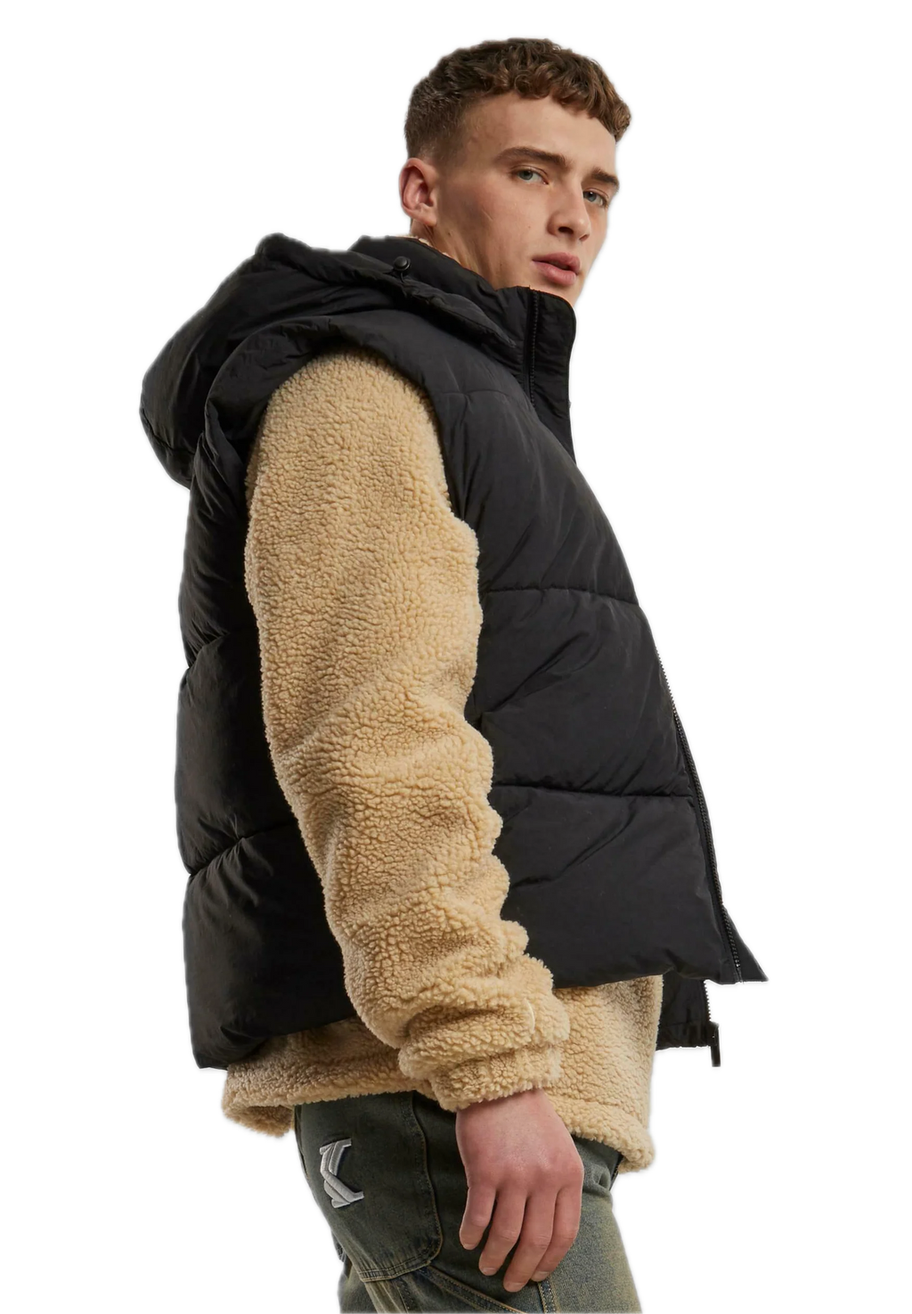 KARL KANI CHALECO PUFFER  ACOLCHADO NEGRO