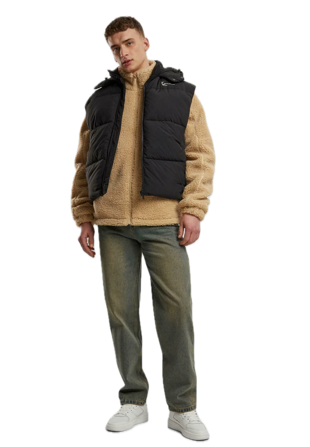 KARL KANI CHALECO PUFFER  ACOLCHADO NEGRO