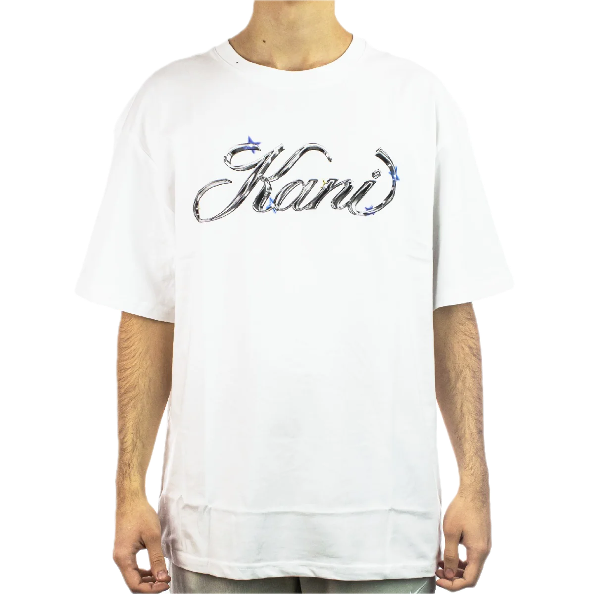 KARL KANI ICY CHROME TEE CAMISETA REGULAR FIT BLANCA