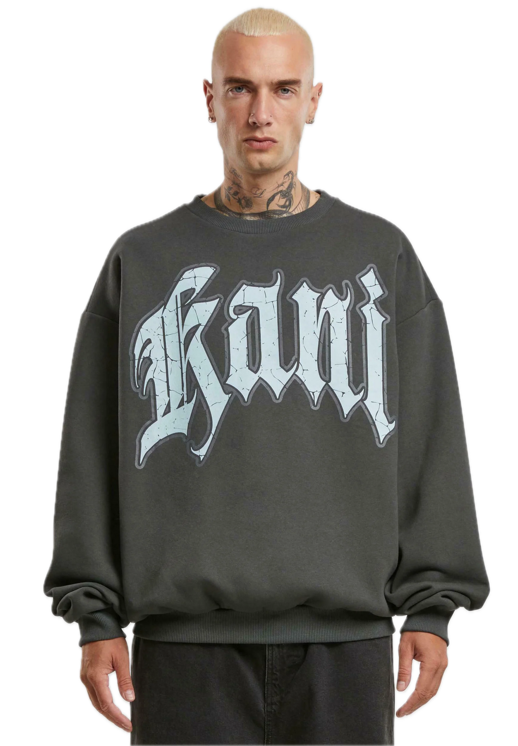 KARL KANI INSIDE OUT CREW HOODIE SUDADERA REGULAR FIT GRIS