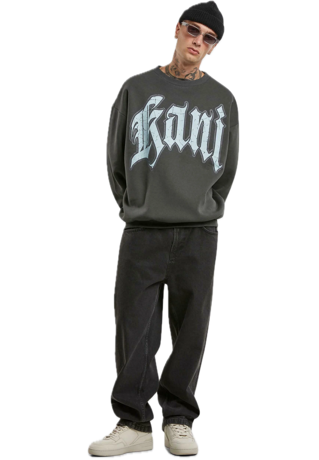 KARL KANI INSIDE OUT CREW HOODIE SUDADERA REGULAR FIT GRIS