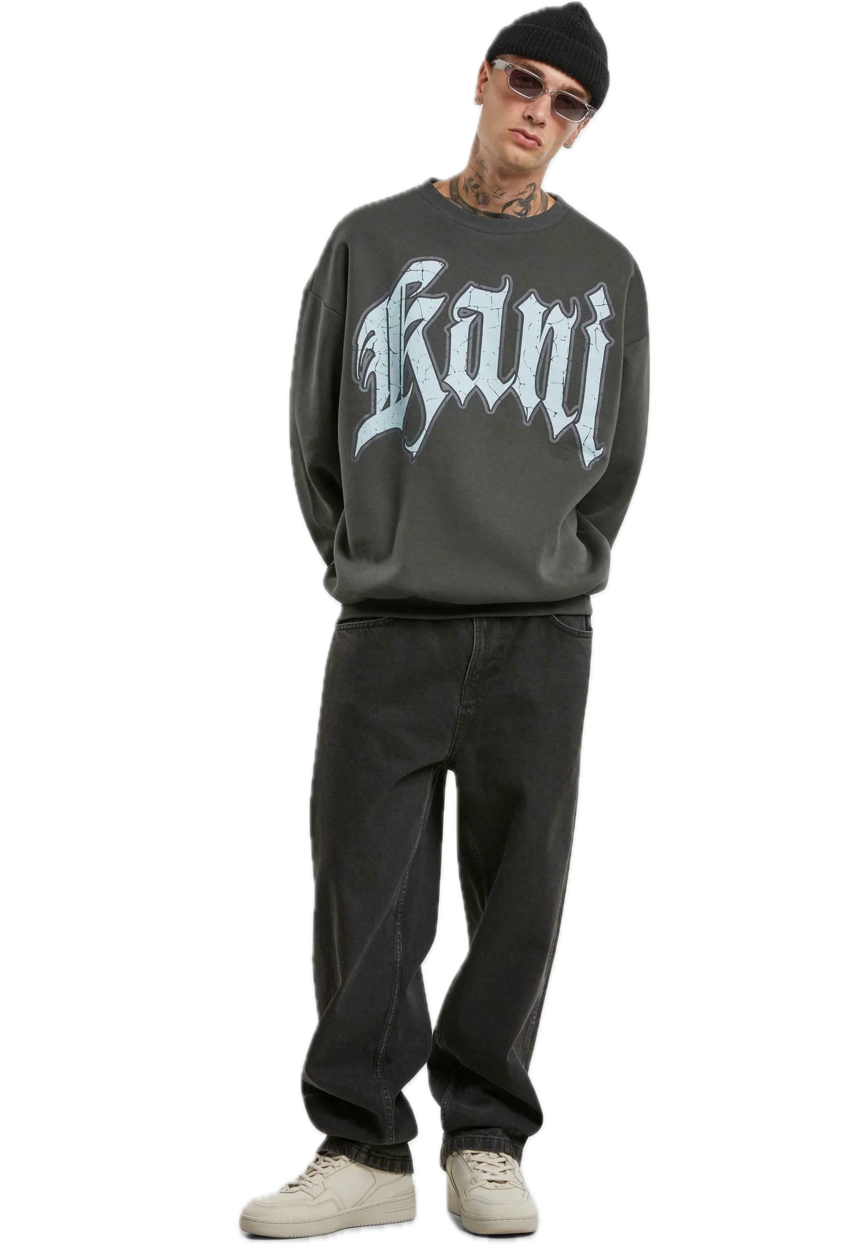 KARL KANI INSIDE OUT CREW HOODIE SUDADERA REGULAR FIT GRIS