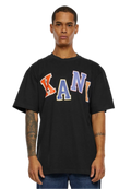 KARL KANI WOVEN SIGNATURE MULTICOLOR LOGO CAMISETA NEGRA