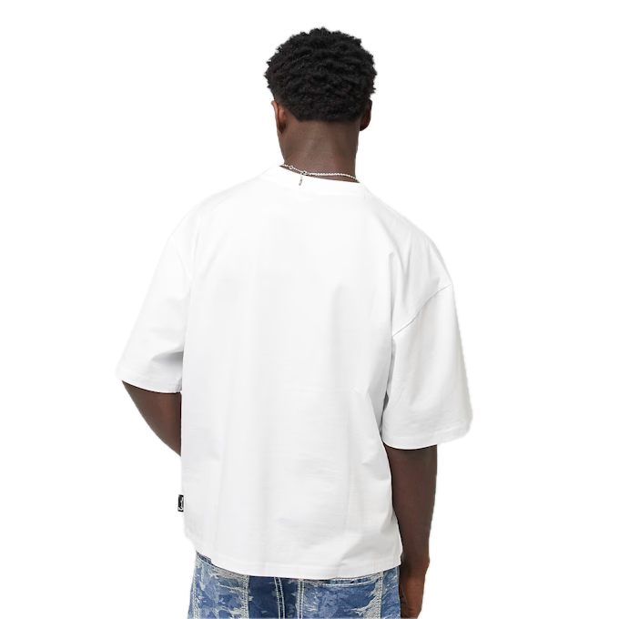 KARL KANI WOVEN CHROME LOGO CAMISETA OVERSIZE BOXY FIT BLANCA
