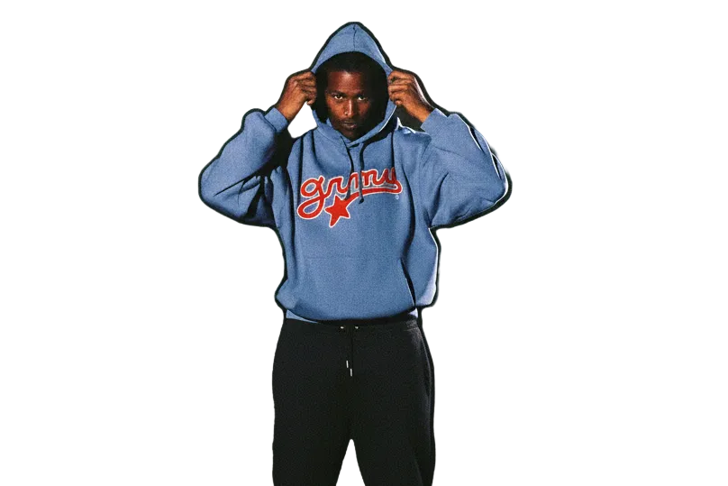 GRIMEY MUD’S THE RESIDENCE MADRID SUDADERA BOXY AZUL