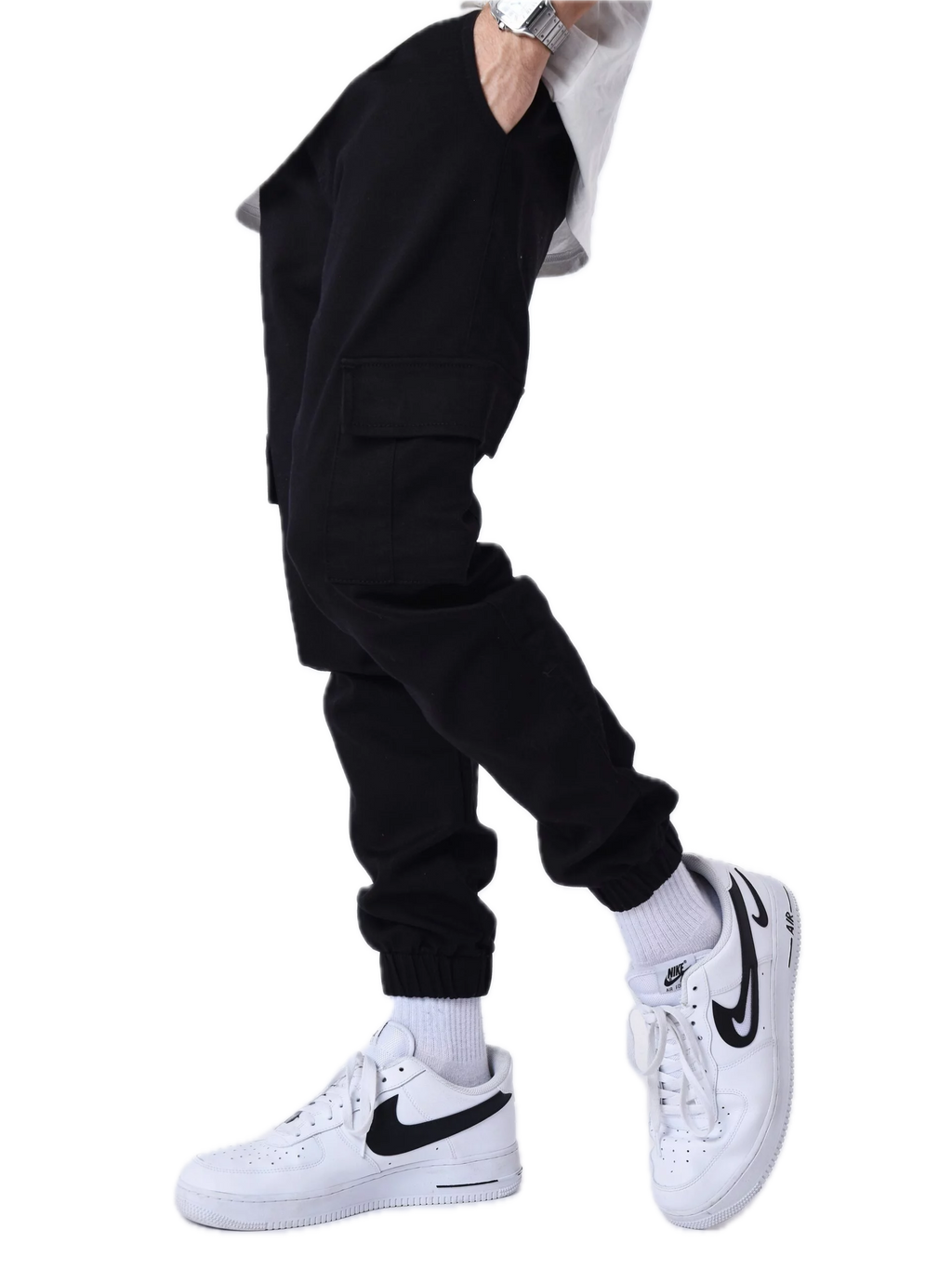 PROJECT X PARIS PANTALÓN CARGO REGULAR FIT NEGRA