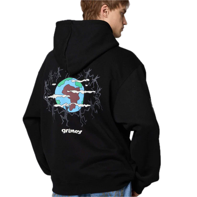 GRIMEY SUDADERA CON CAPUCHA THE PLANET REGULAR FIT NEGRA