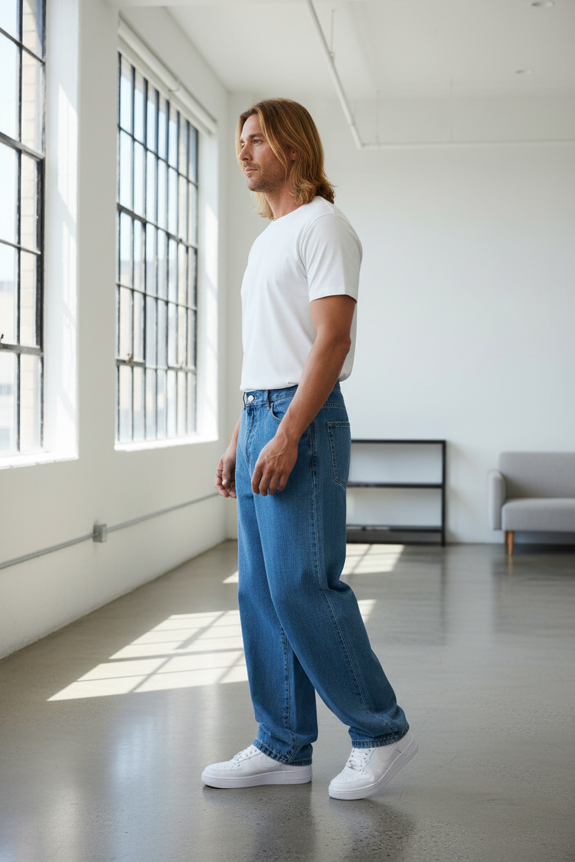 URBAN CLASSICS 90‘s BAGGY LIGHT BLUE WASHED