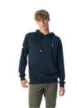 EL PULPO SUDADERA CAPUCHA BORDADO HERITAGE AZUL MARINO
