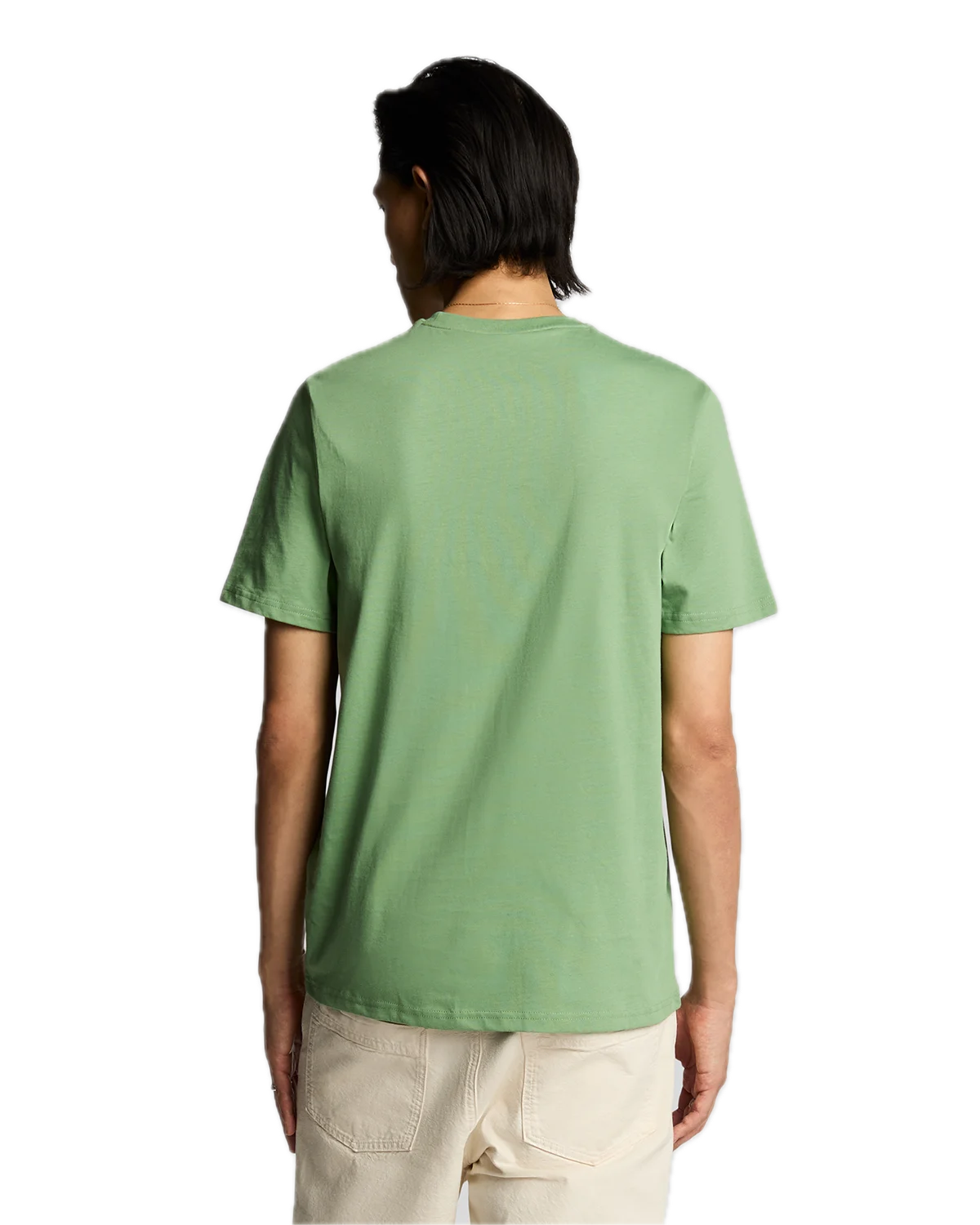 LYLE & SCOTT PLAIN CAMISETA CAMISETA REGULAR FIT VERDE AHUMADO