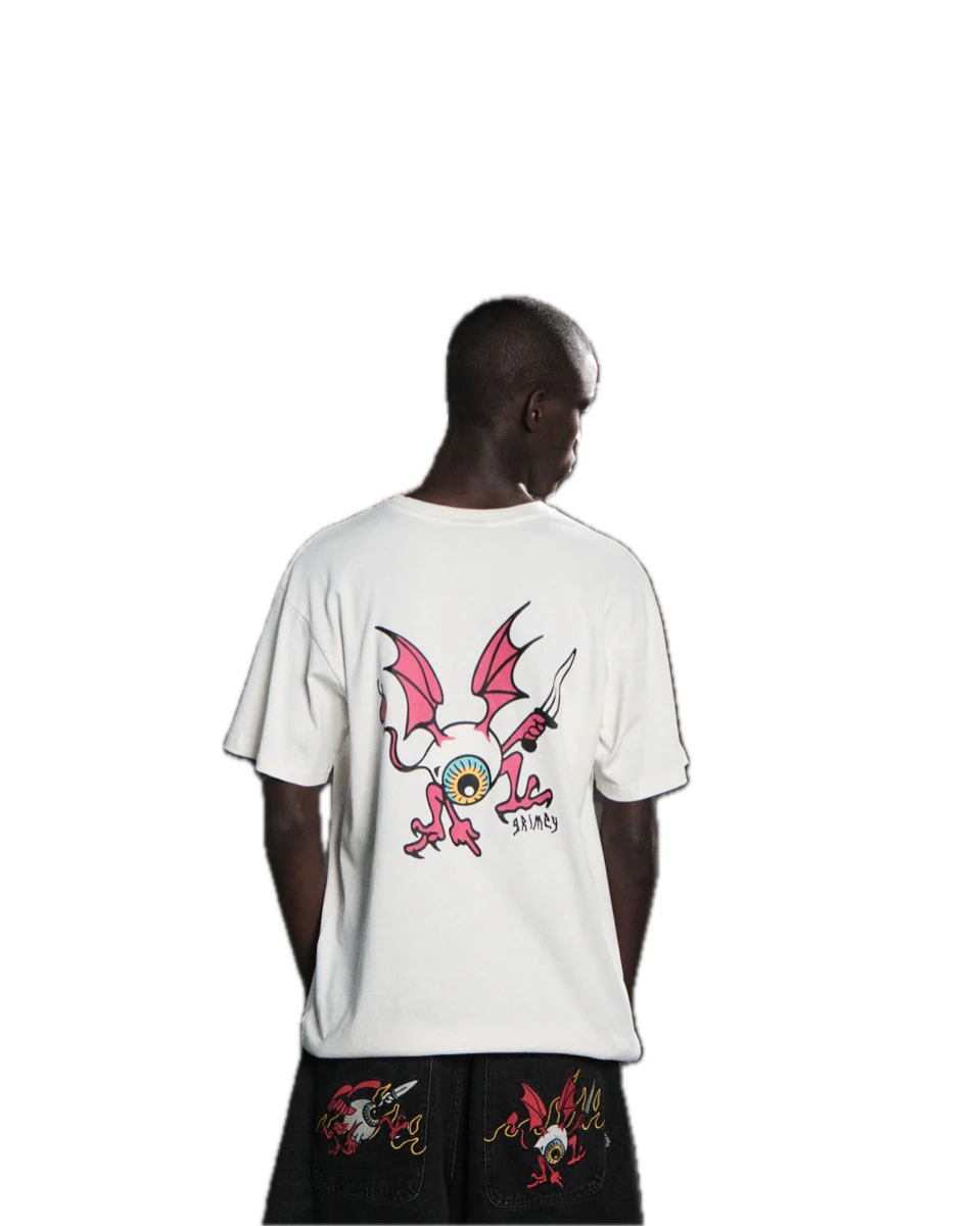 GRIMEY PEACE WITHIN THE WATCHING EYEZ CAMISETA REGULAR FIT BLANCO ROTO