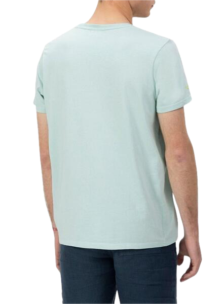 EL PULPO BÁSICA BORDADA CAMISETA AZUL TURQUESA