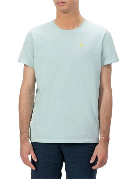 EL PULPO BÁSICA BORDADA CAMISETA AZUL TURQUESA